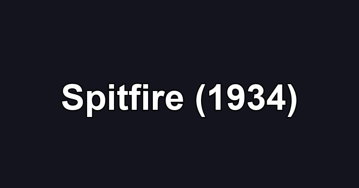 Spitfire (1934)
