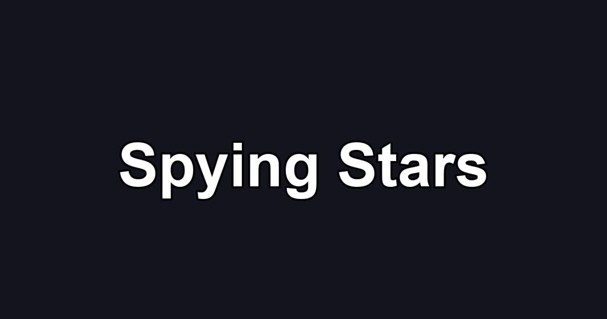 Spying Stars