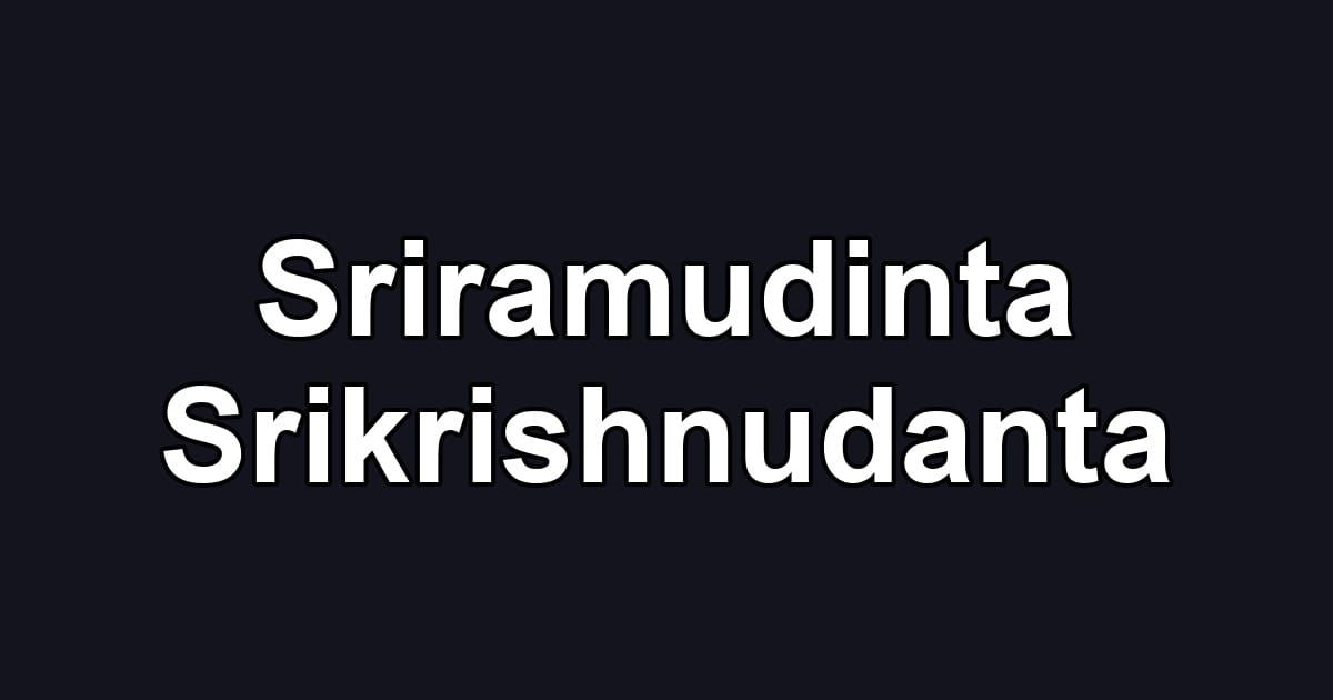 Sriramudinta Srikrishnudanta