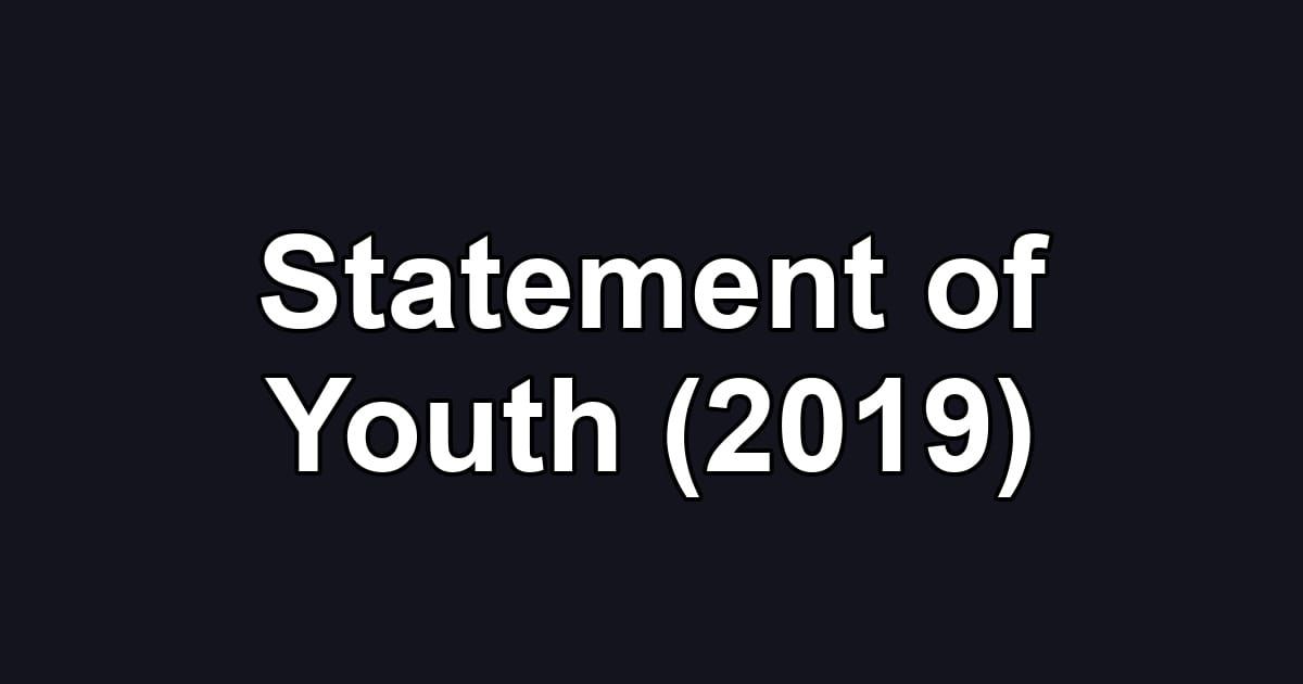 Statement of Youth (2019)