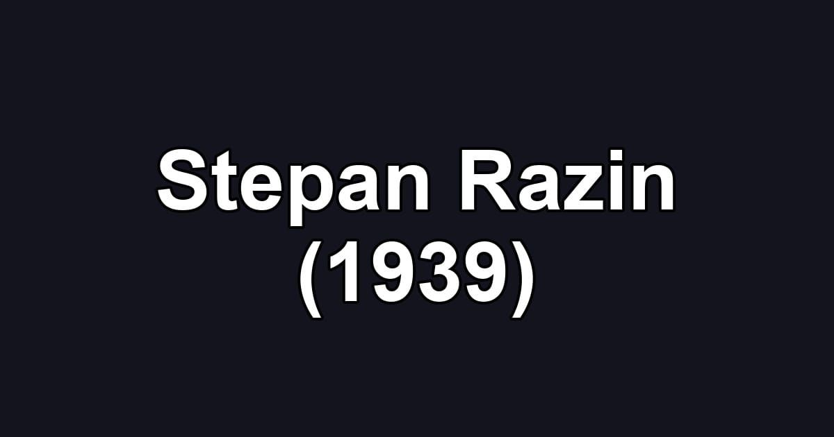 Stepan Razin (1939)