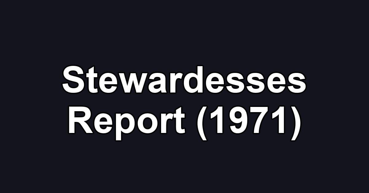 Stewardesses Report (1971)