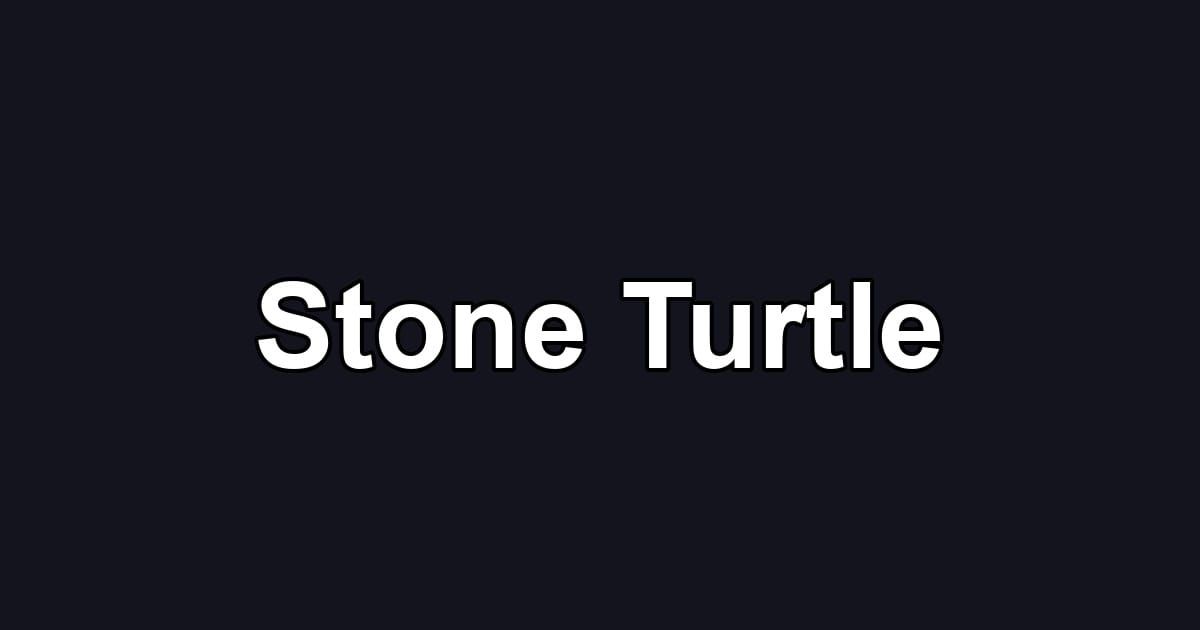 Stone Turtle