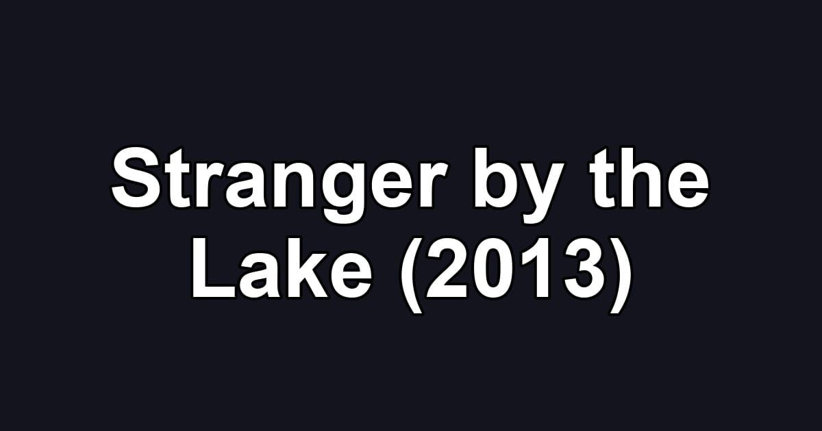 Stranger by the Lake (2013)