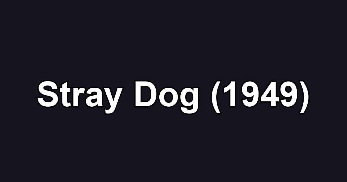 Stray Dog (1949)