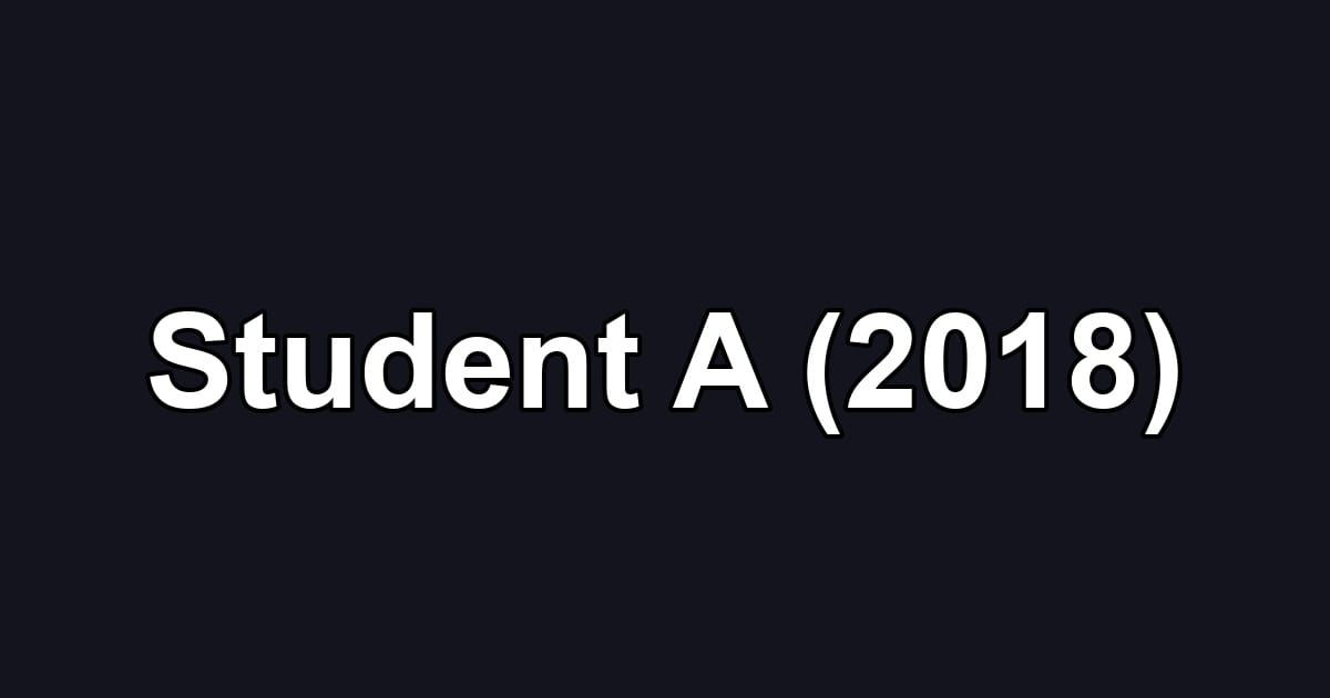 Student A (2018)