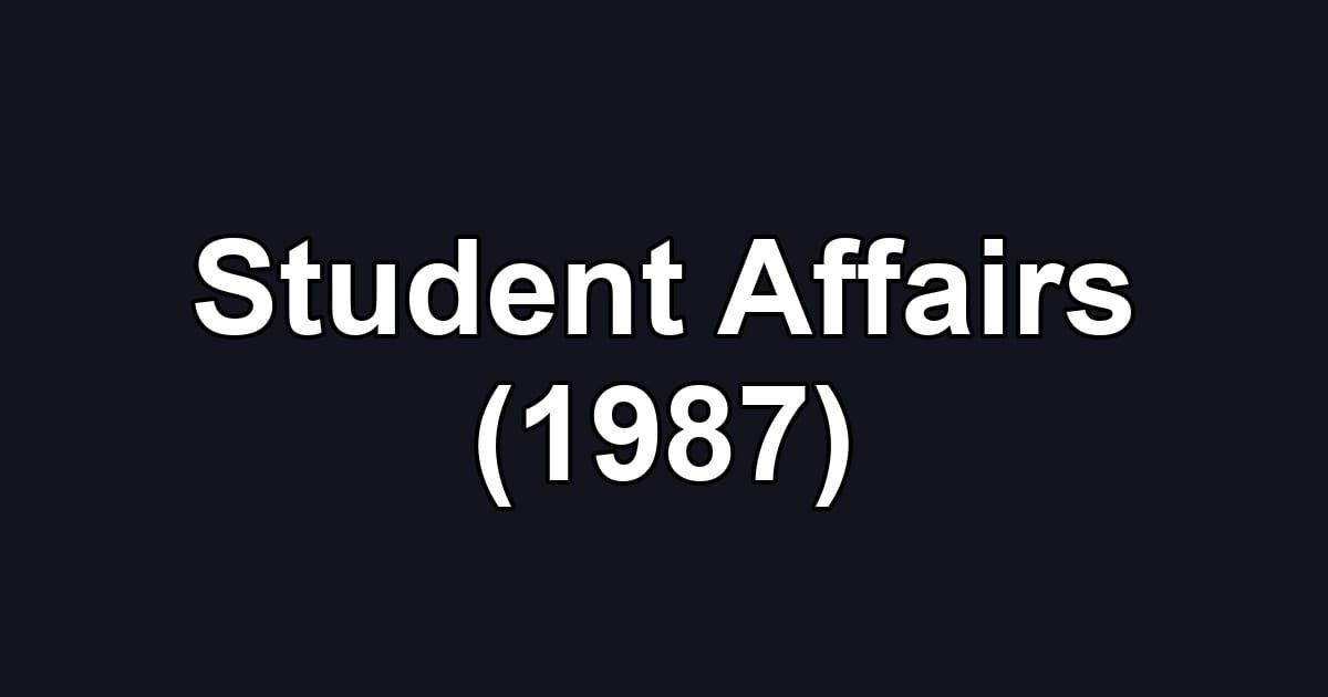 Student Affairs (1987)