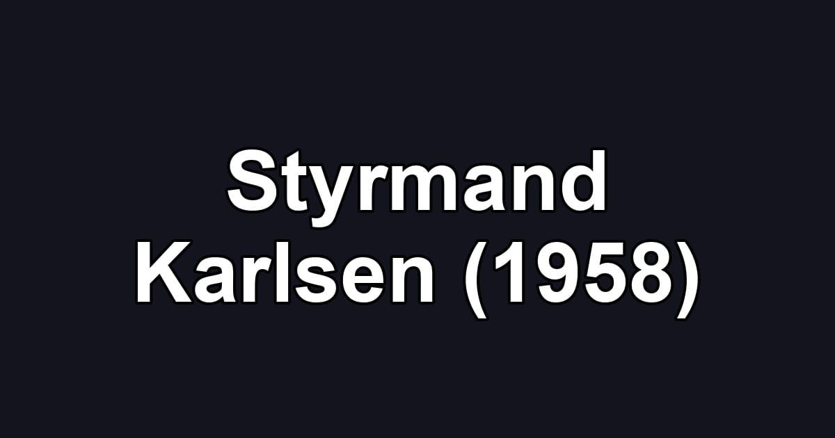 Styrmand Karlsen (1958)