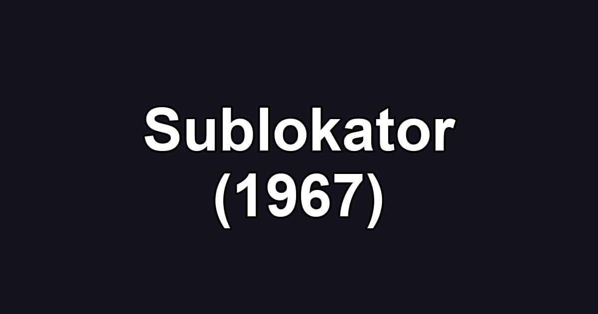 Sublokator (1967)