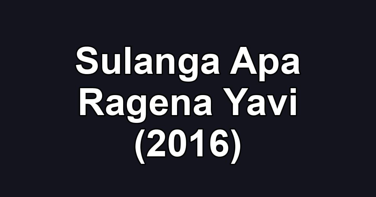Sulanga Apa Ragena Yavi (2016)