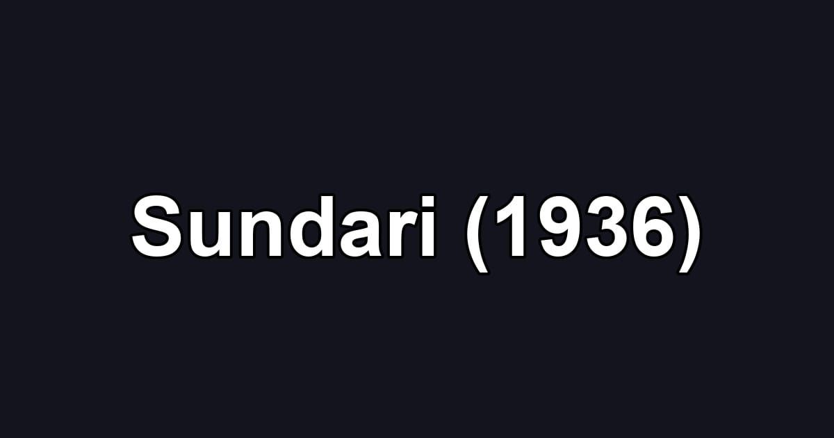 Sundari (1936)