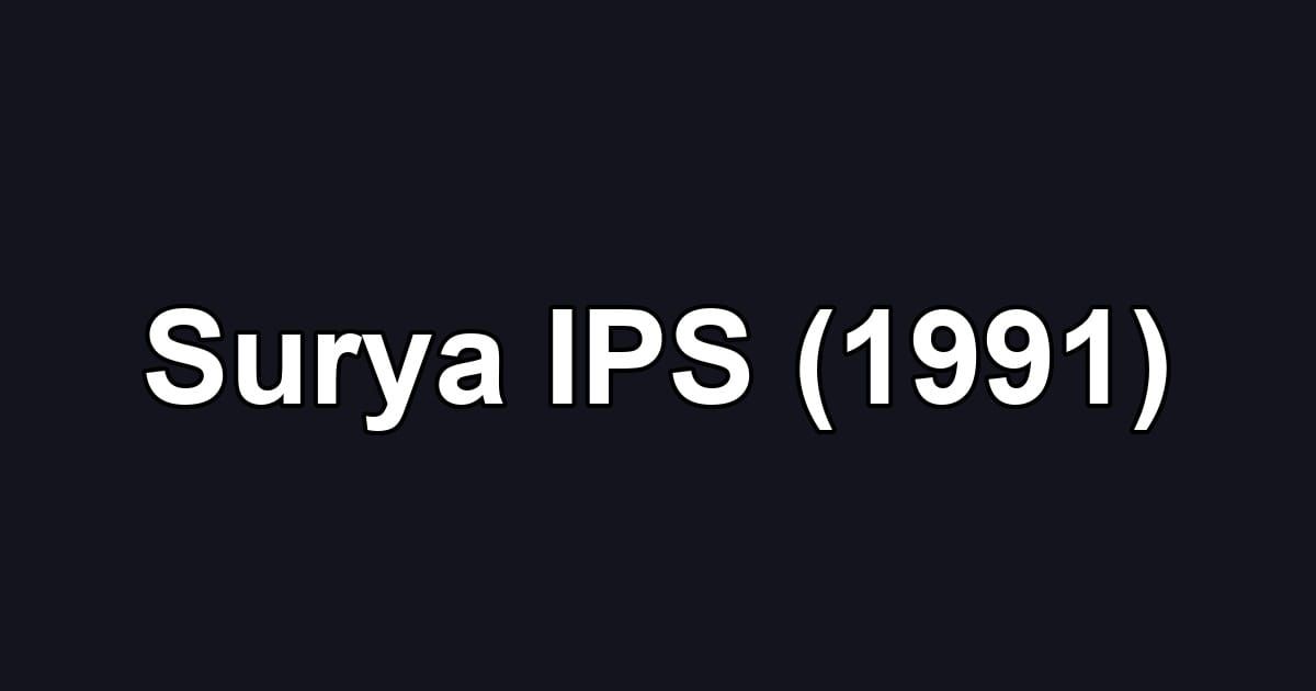 Surya IPS (1991)