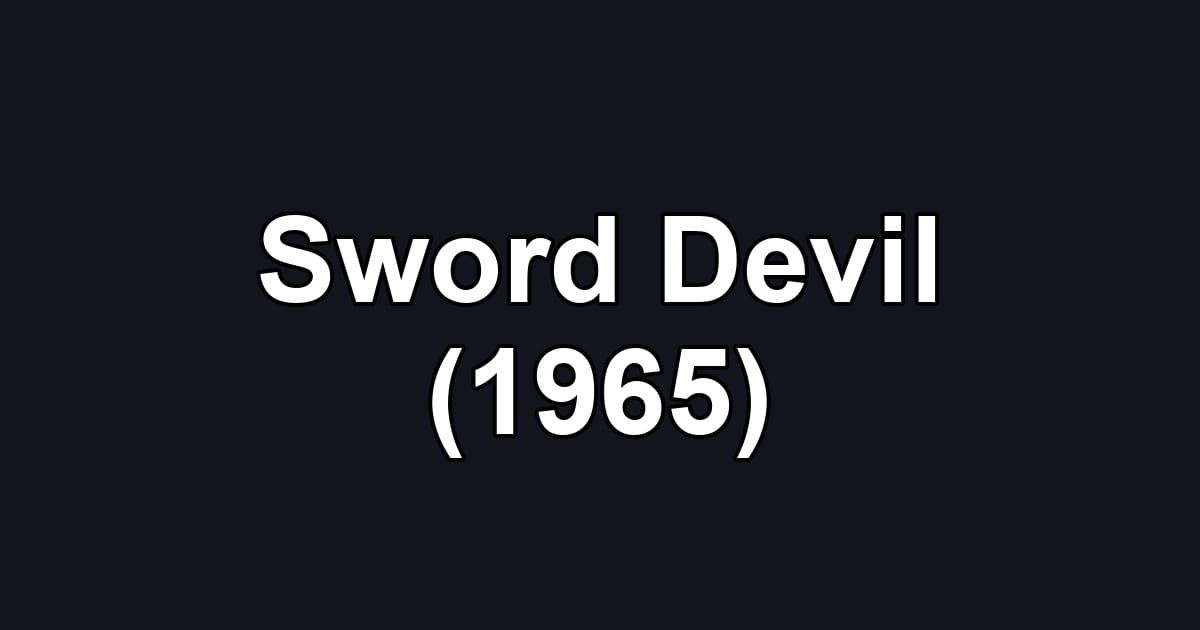 Sword Devil (1965)