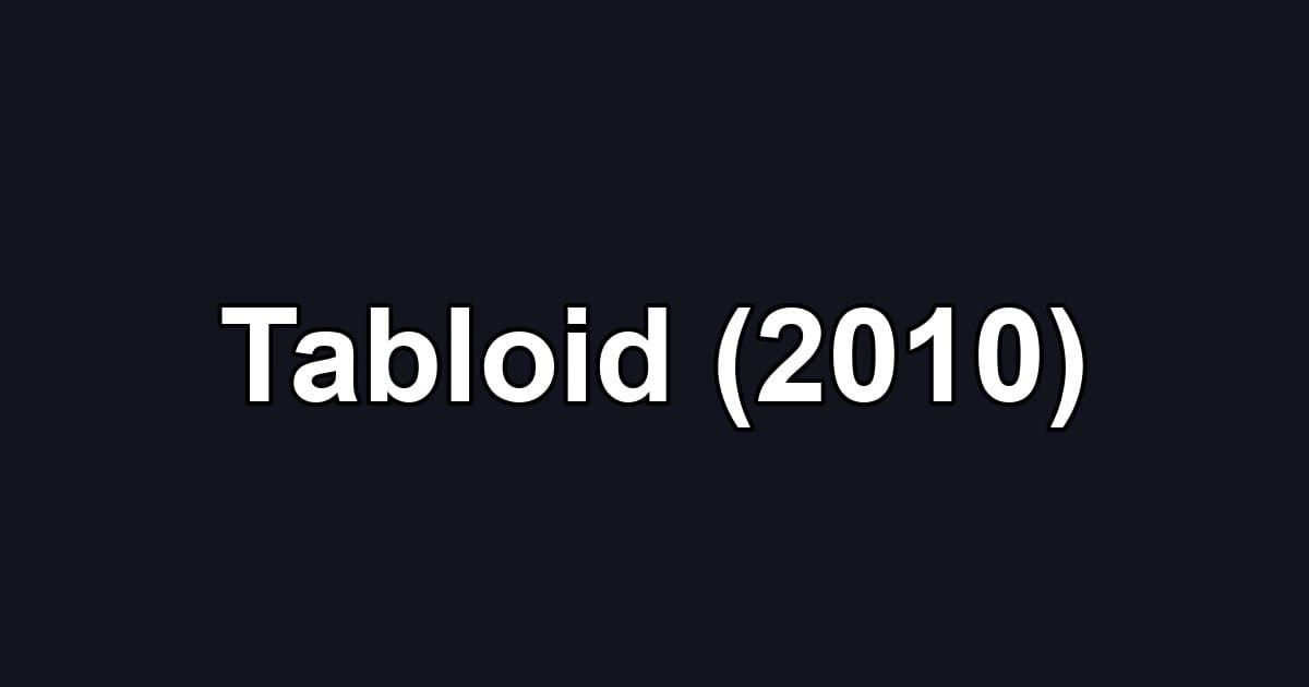 Tabloid (2010)