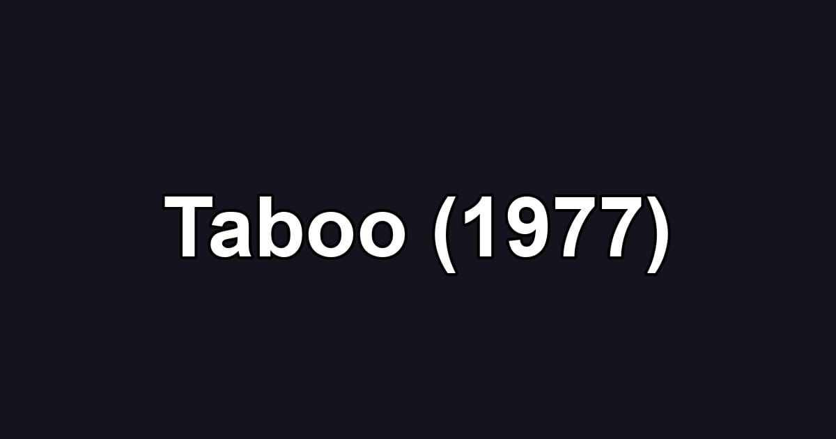 Taboo (1977)