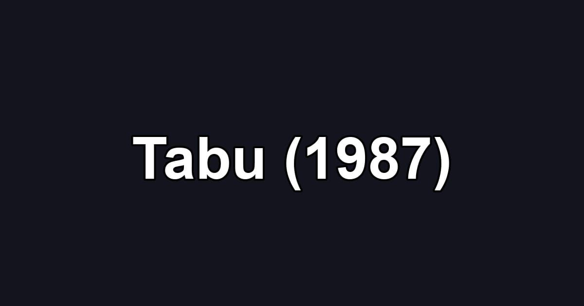 Tabu (1987)