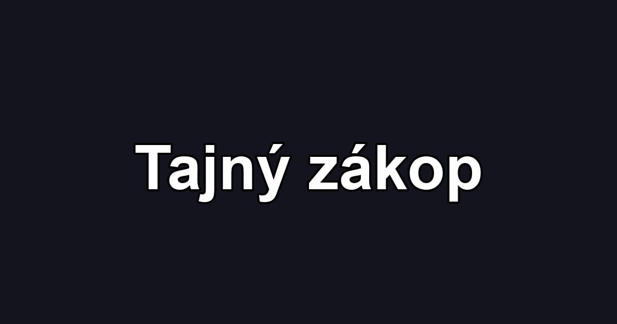 Tajný zákop
