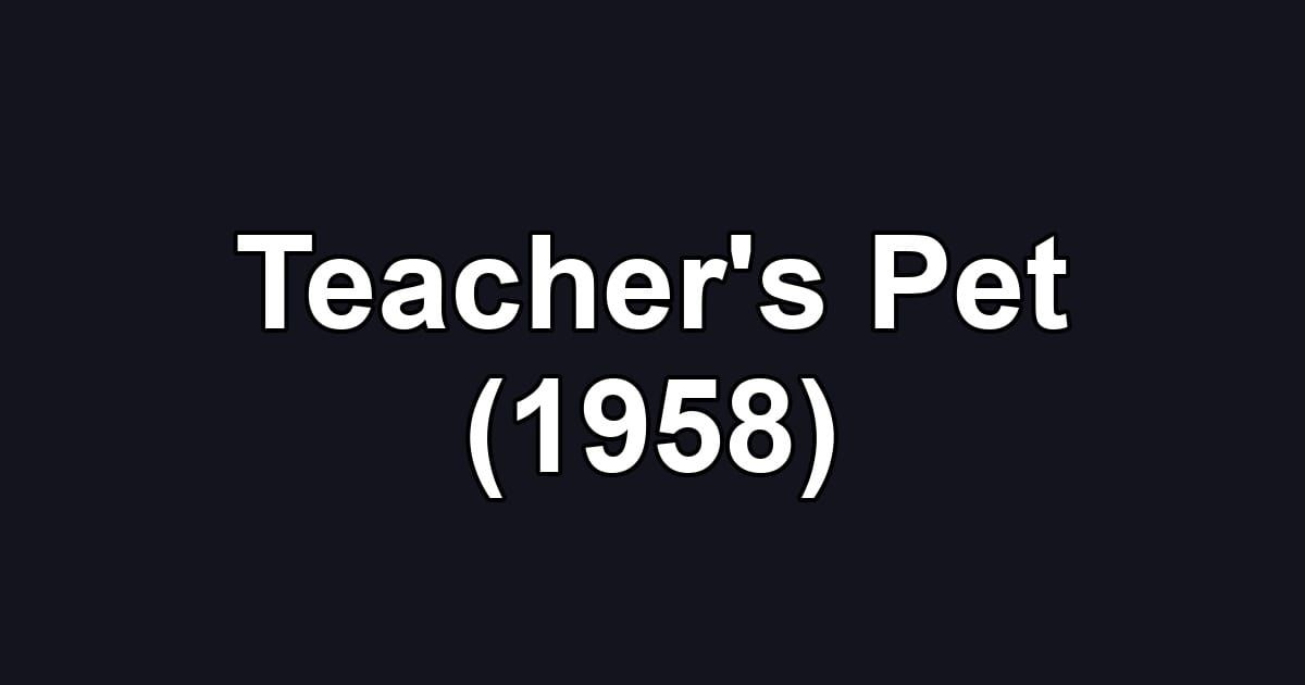 Teacher's Pet (1958)