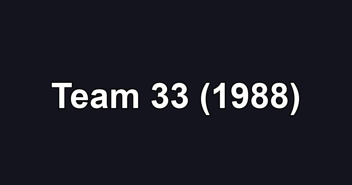 Team 33 (1988)