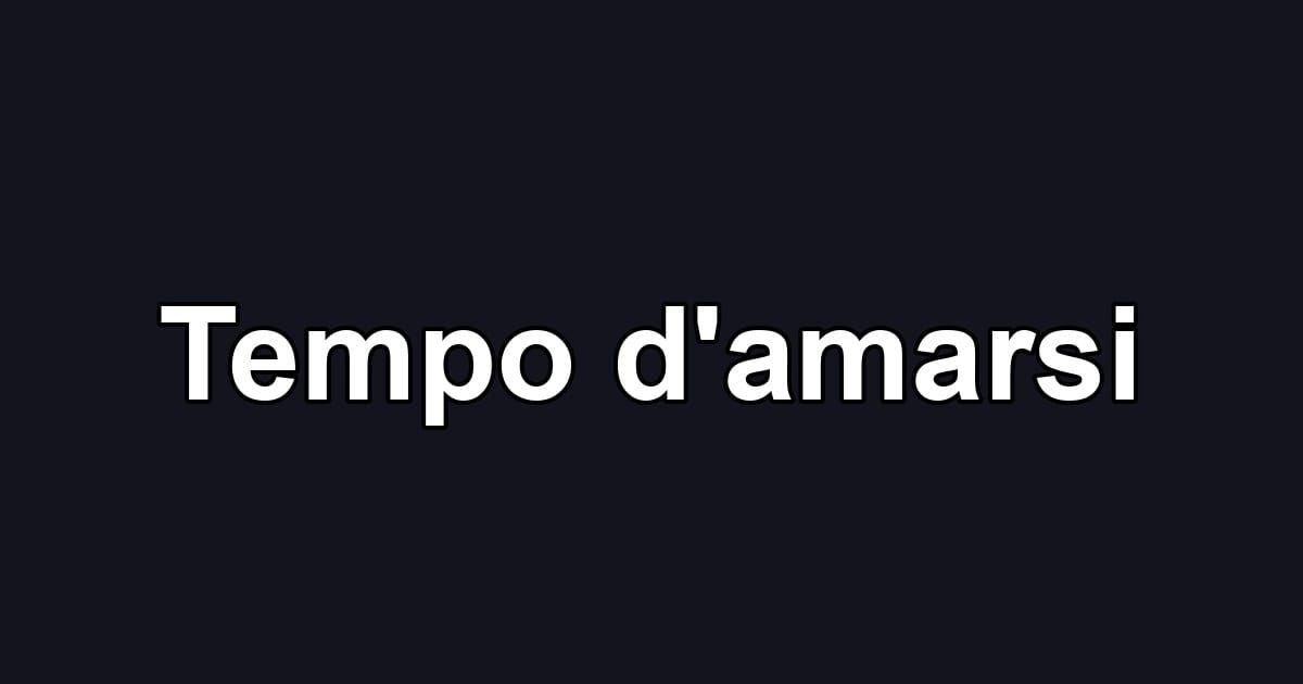 Tempo d'amarsi
