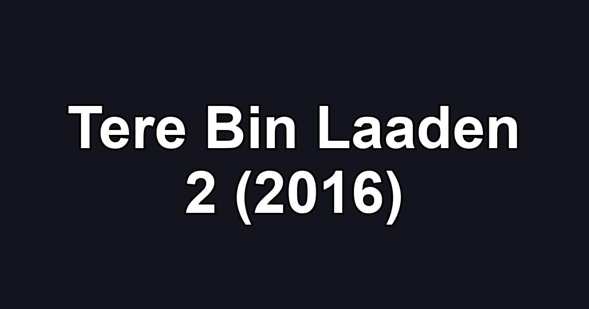 Tere Bin Laaden 2 (2016)