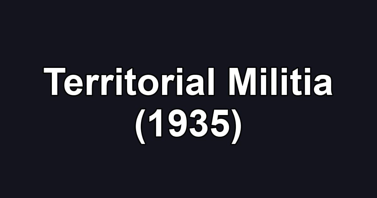 Territorial Militia (1935)