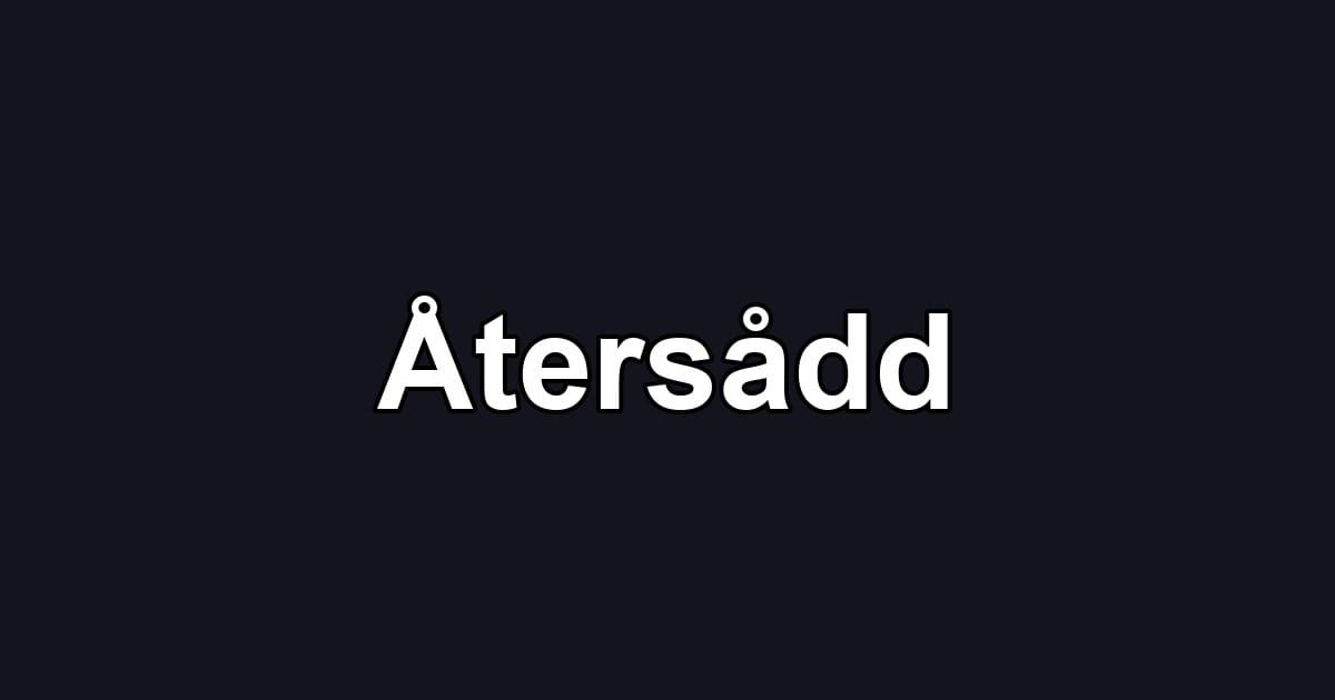 Återsådd