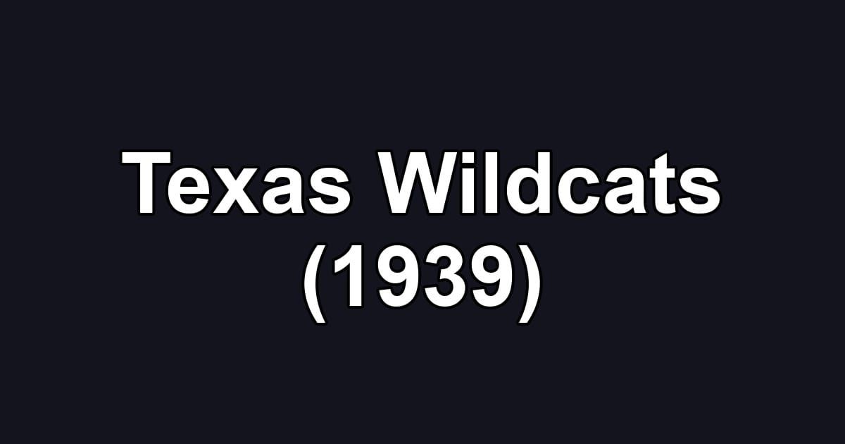 Texas Wildcats (1939)