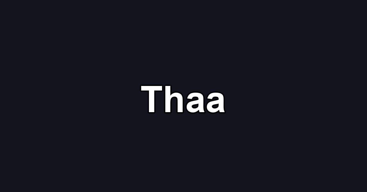Thaa