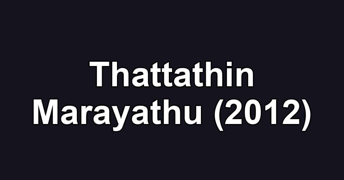 Thattathin Marayathu (2012)
