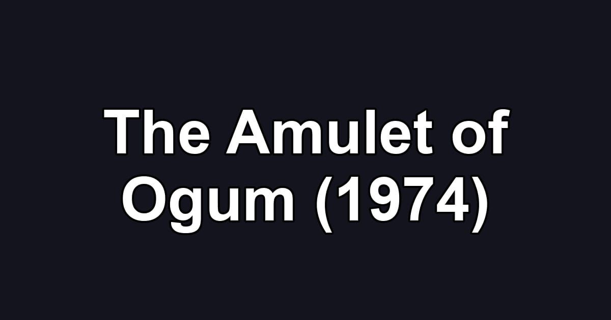 The Amulet of Ogum (1974)