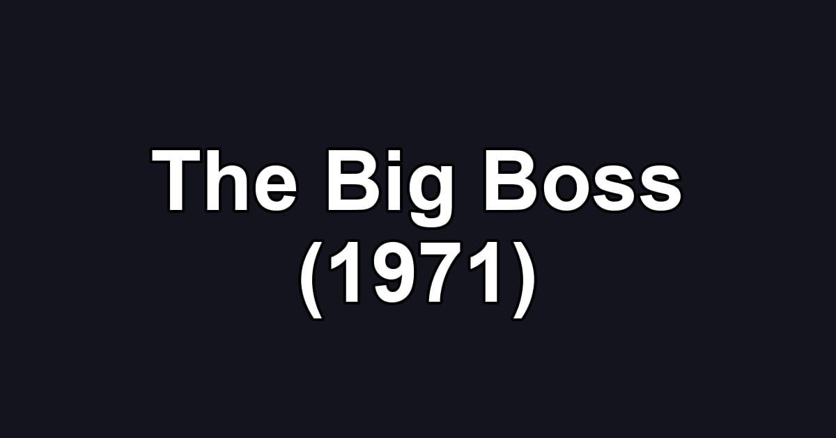 The Big Boss (1971)