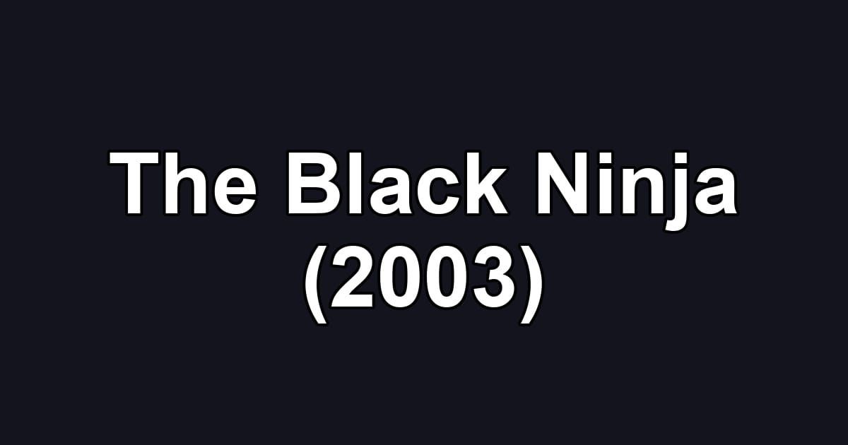 The Black Ninja (2003)