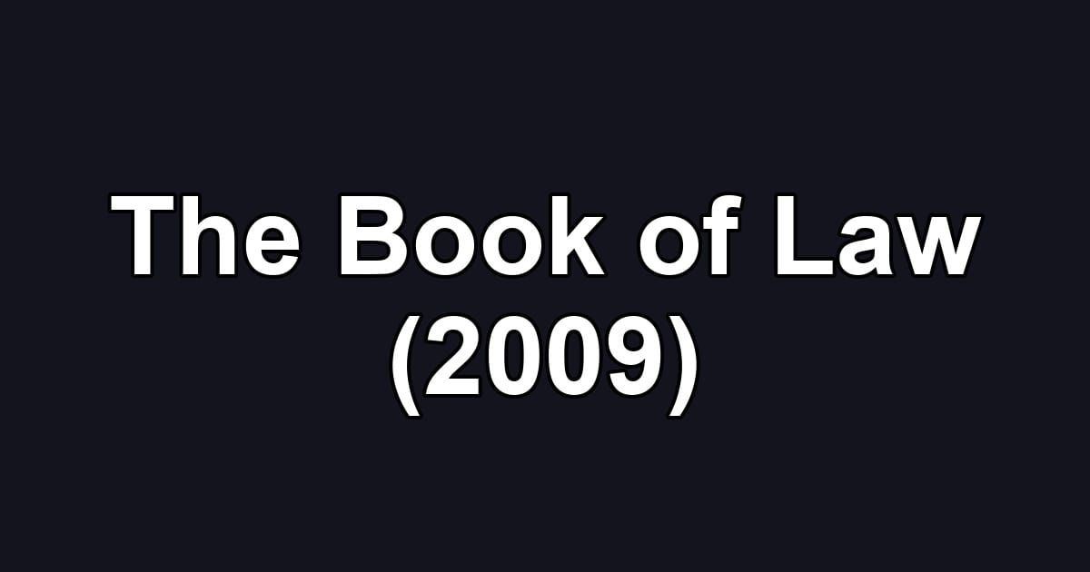 The Book of Law (2009)