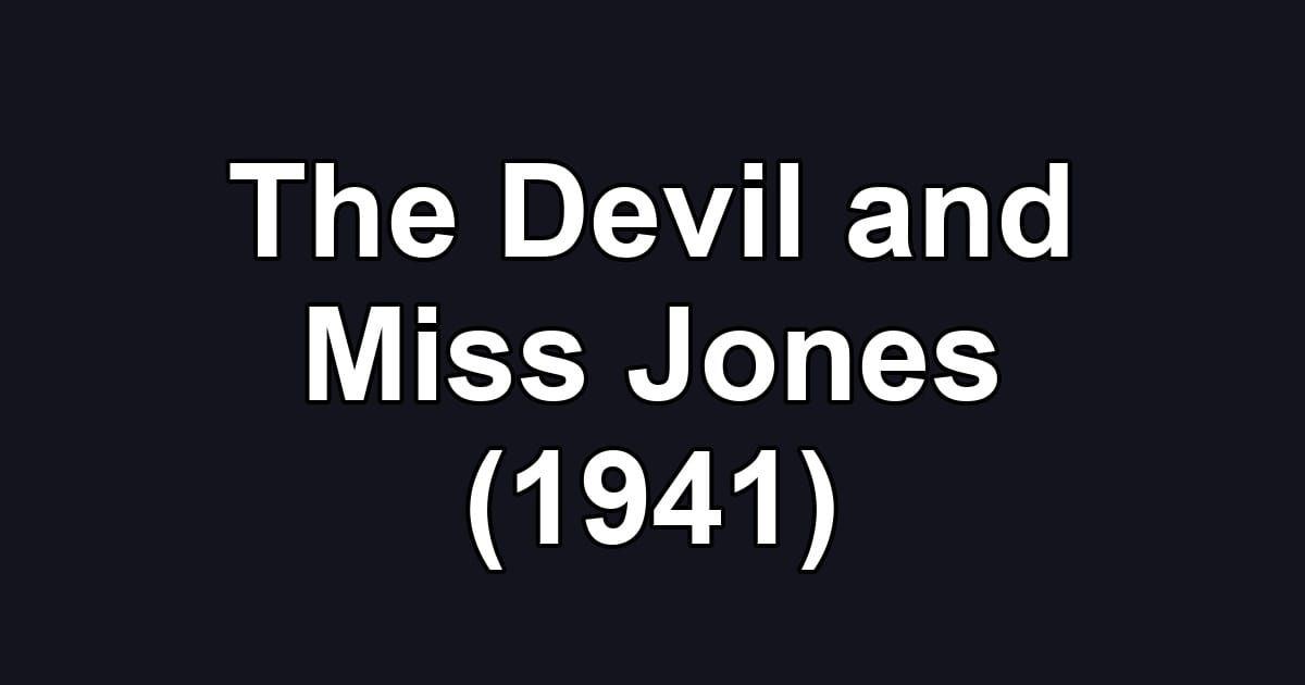 The Devil and Miss Jones (1941)