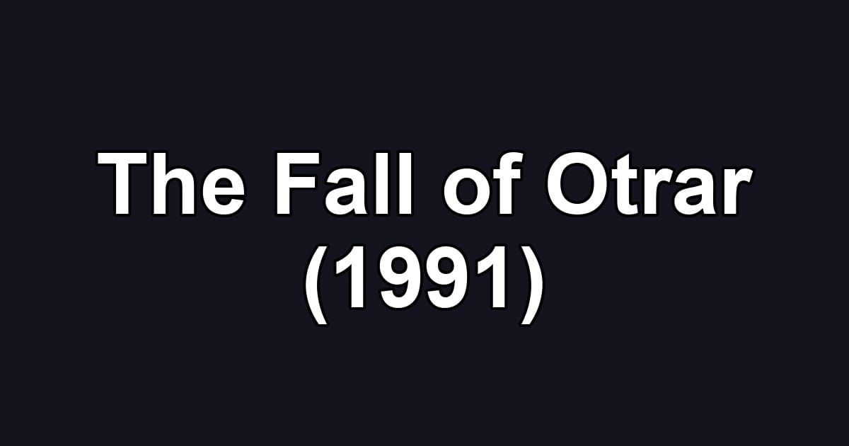 The Fall of Otrar (1991)