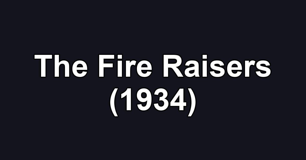 The Fire Raisers (1934)