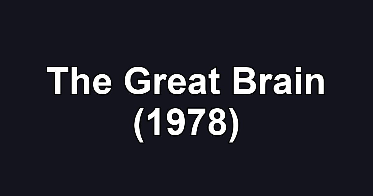 The Great Brain (1978)