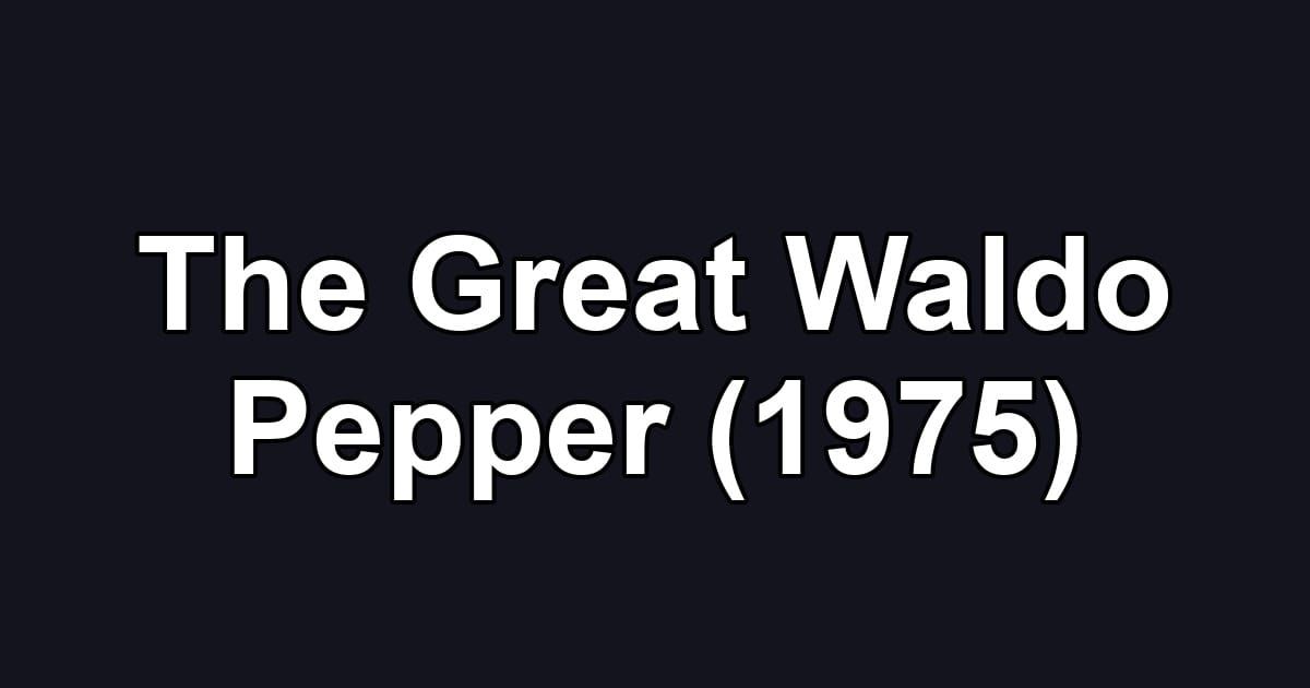 The Great Waldo Pepper (1975)