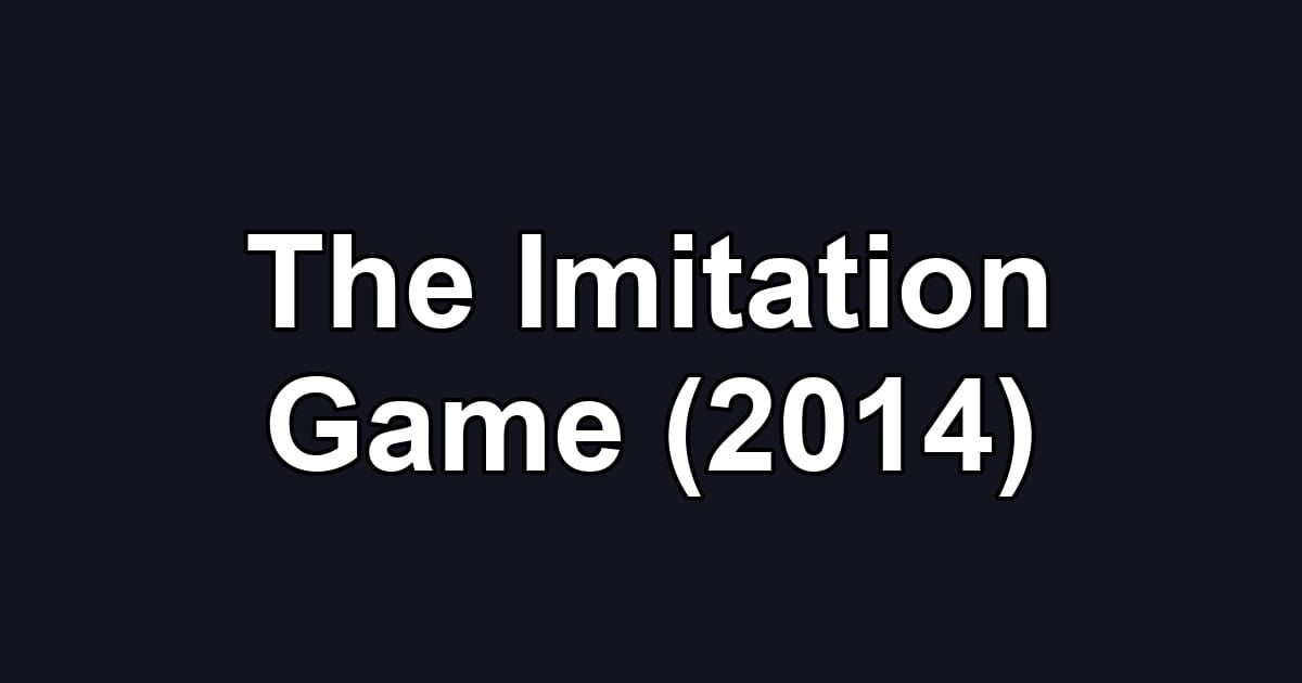 The Imitation Game (2014)