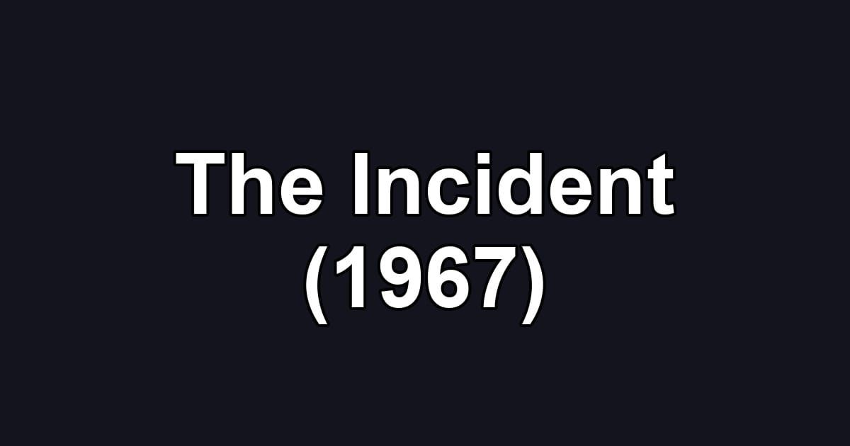 The Incident (1967)
