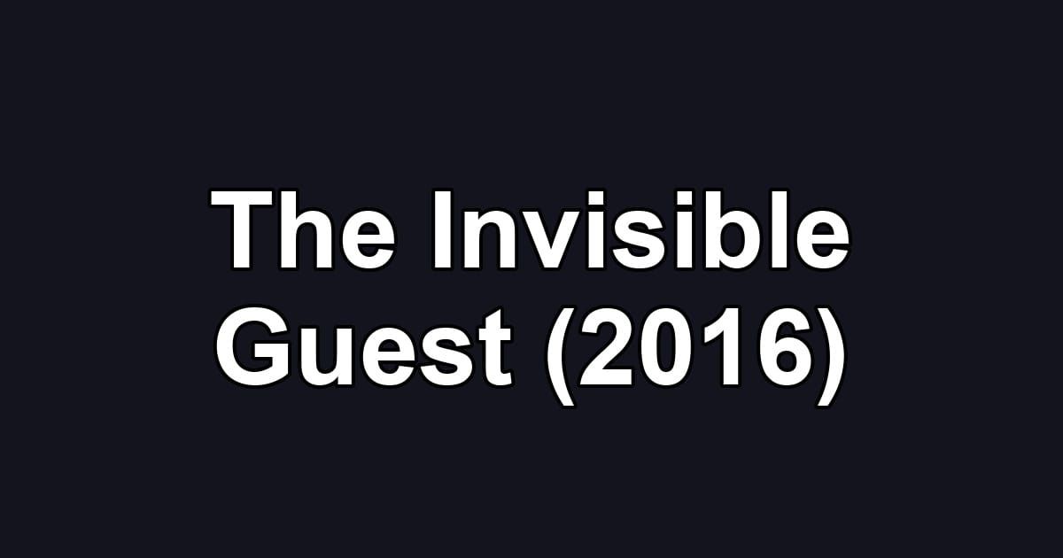 The Invisible Guest (2016)