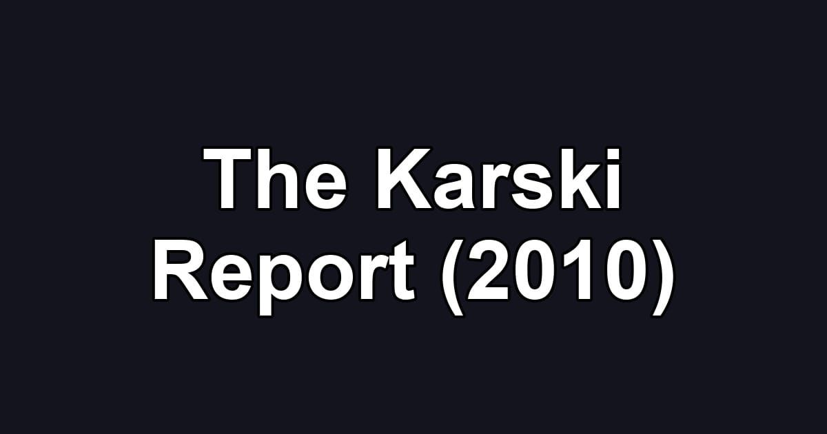 The Karski Report (2010)
