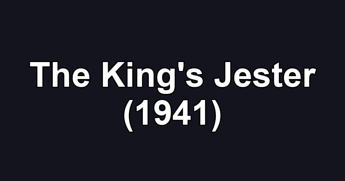 The King's Jester (1941)