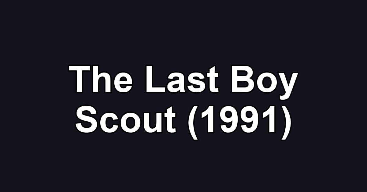 The Last Boy Scout (1991)