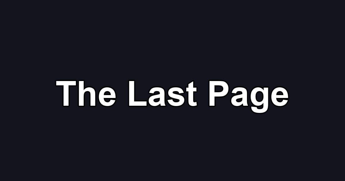 The Last Page
