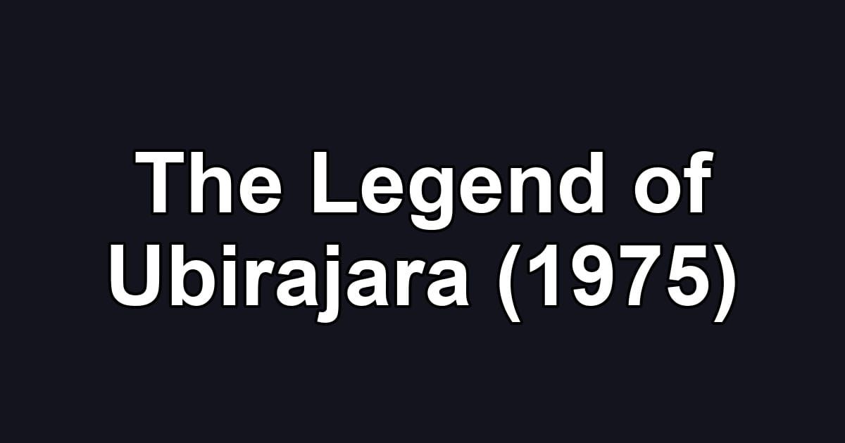 The Legend of Ubirajara (1975)