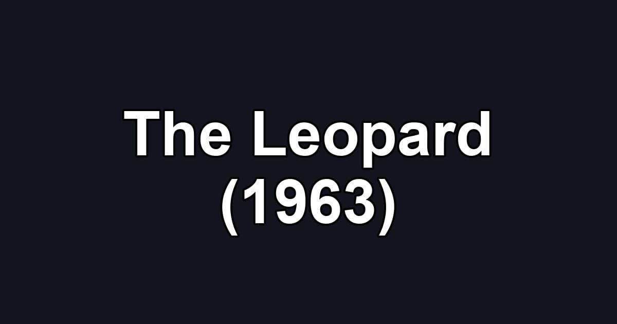 The Leopard (1963)