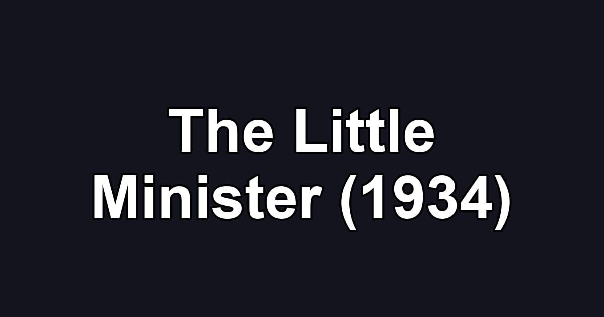 The Little Minister (1934)