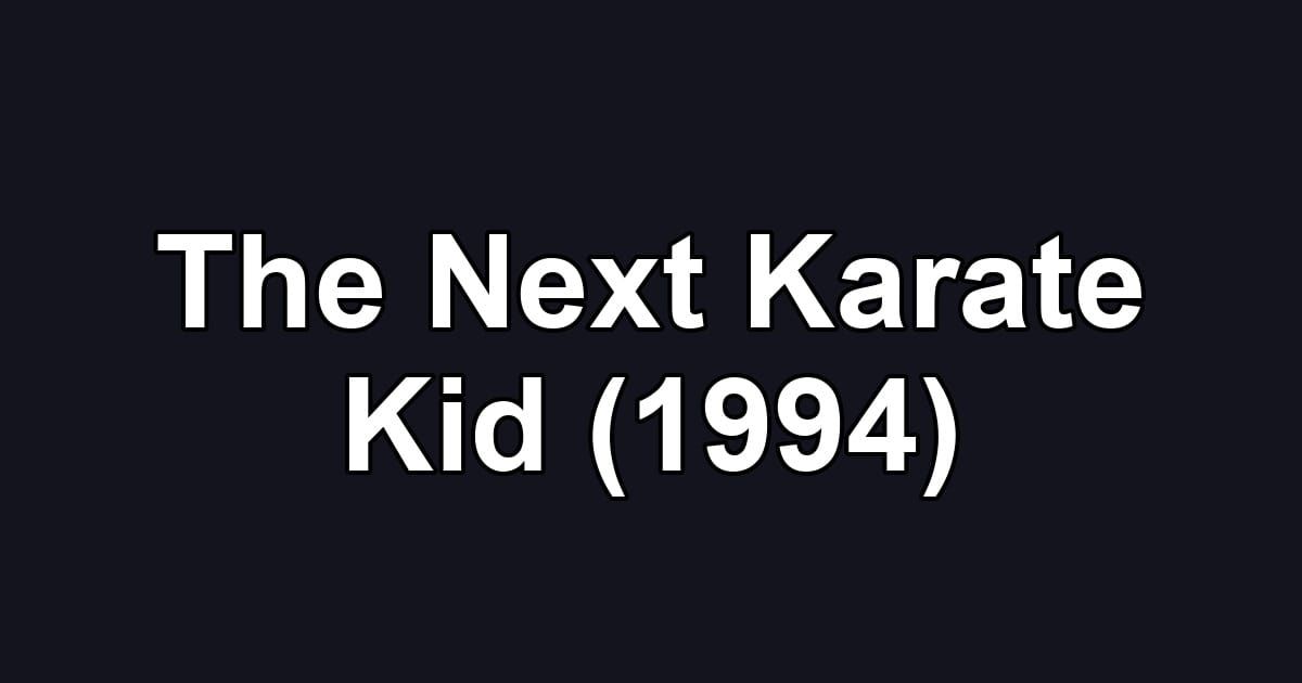 The Next Karate Kid (1994)